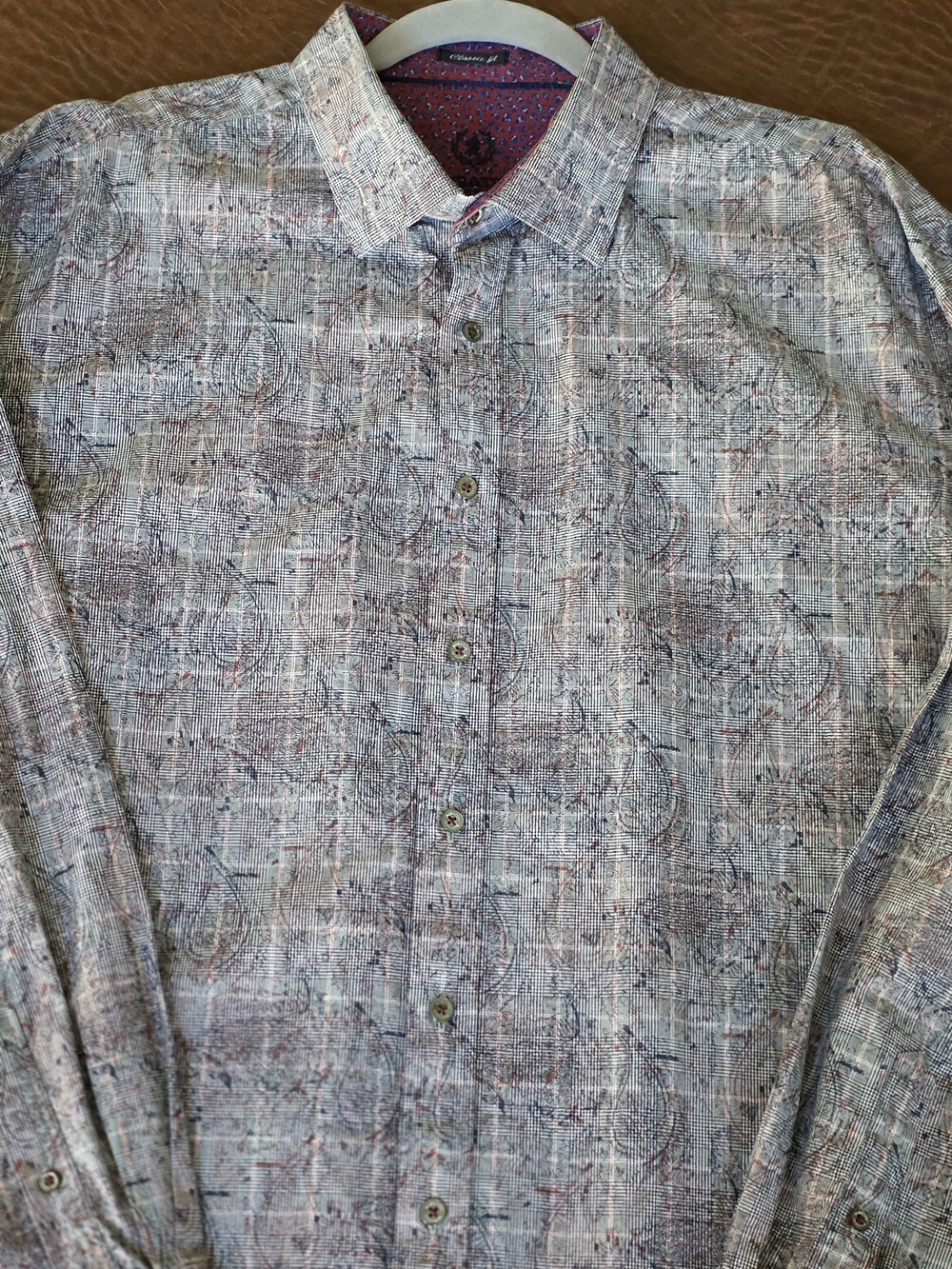 Bugatchi Multi-Color Paisley & Grid Dress Shirt